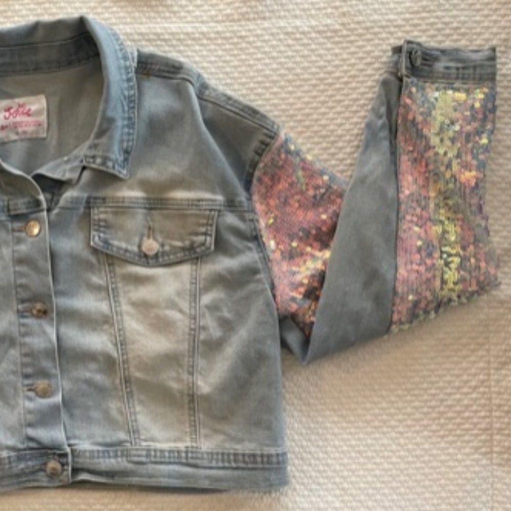 Justice Distressed Denim Jean Jacket